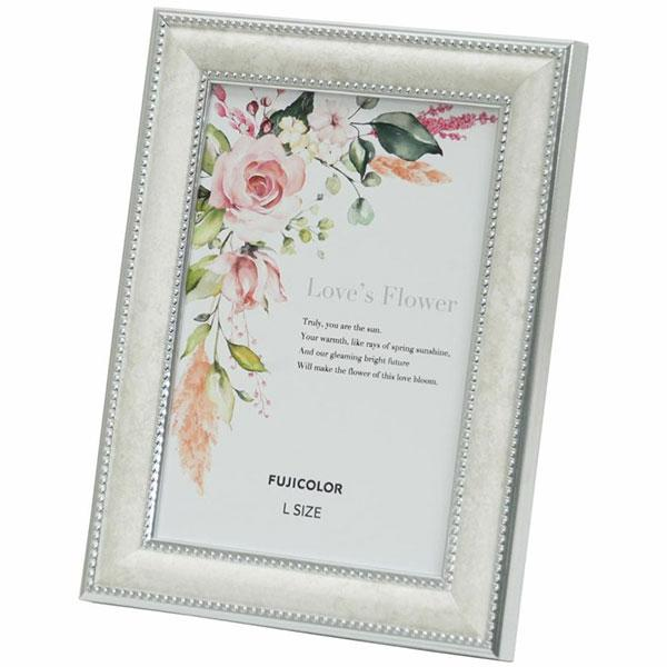 (フジフイルム) FUJIFLIM マーブルカラーフレーム2703L  L判ホワイト ※前面板：ガラス