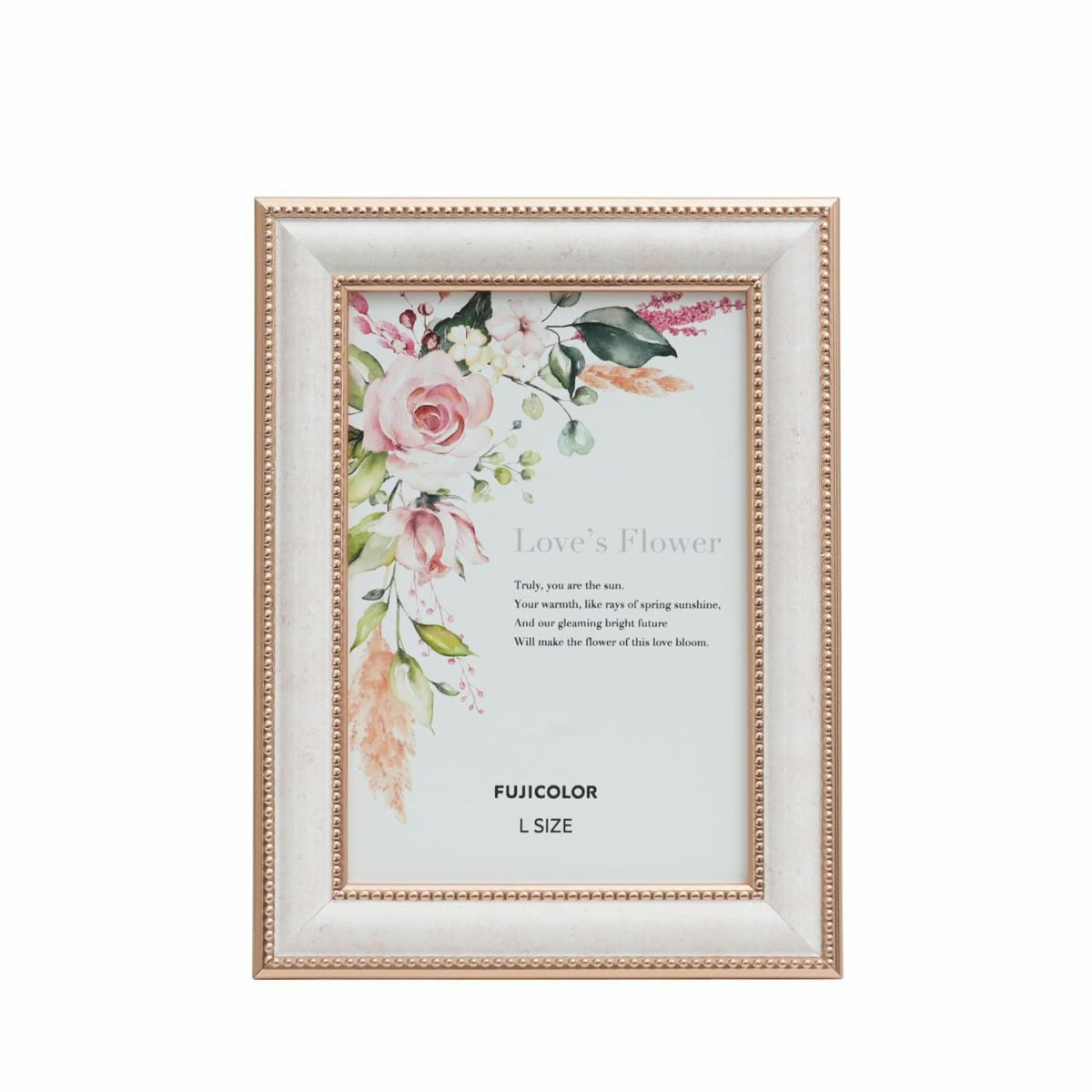 (フジフイルム) FUJIFLIM マーブルカラーフレーム 2702L   L判ピンク ※前面板：ガラス