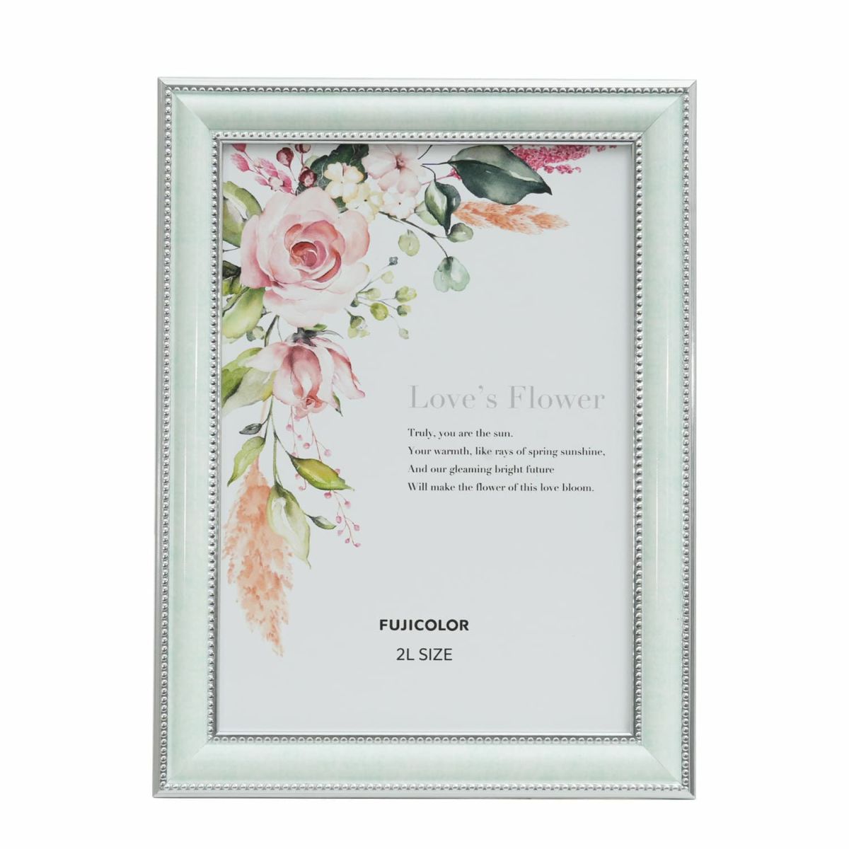 (フジフイルム) FUJIFLIM  マーブルカラーフレーム   2L判 2801K ミントグリーン ※前面板：ガラス