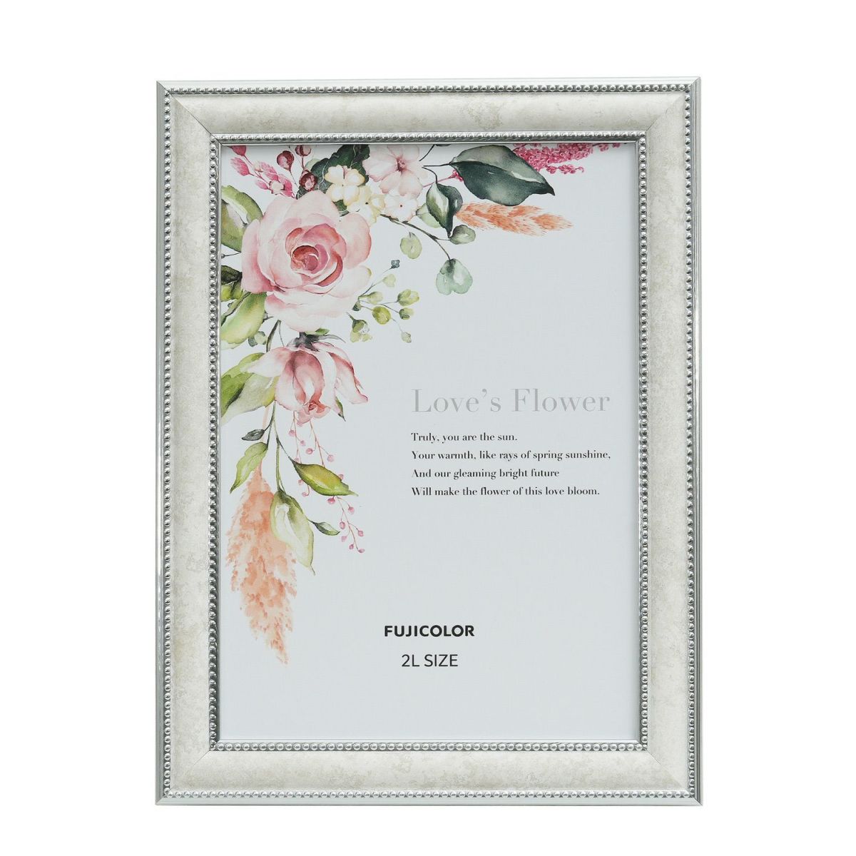 (フジフイルム) FUJIFLIM マーブルカラーフレーム 2L判  2803K ホワイト  ※前面板：ガラス