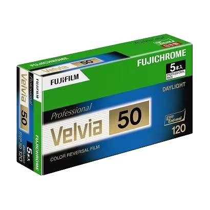 (フジフイルム)FUJIFILM フジクローム Velvia 50  120 5本入り