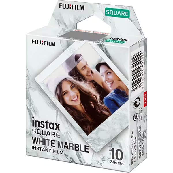 (フジフイルム)FUJIFILM インスタントカラーフィルム instax SQUARE ホワイトマーブル  10枚入り