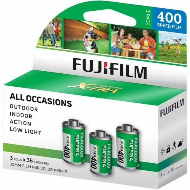 （フジフイルム）FUJICOLOR カラーネガフィルム  FUJIFILM400 36枚撮り 3本パック 英文パッケージ［海外輸入］