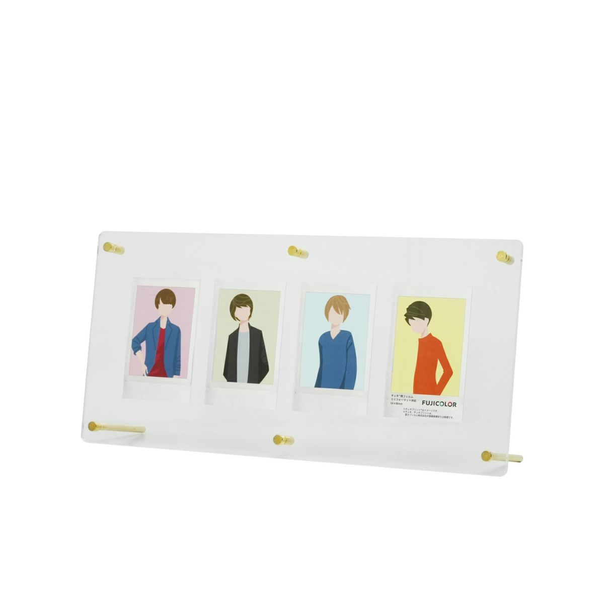 (フジカラー) FUJICOLOR アクリルフレーム チェキ4面
