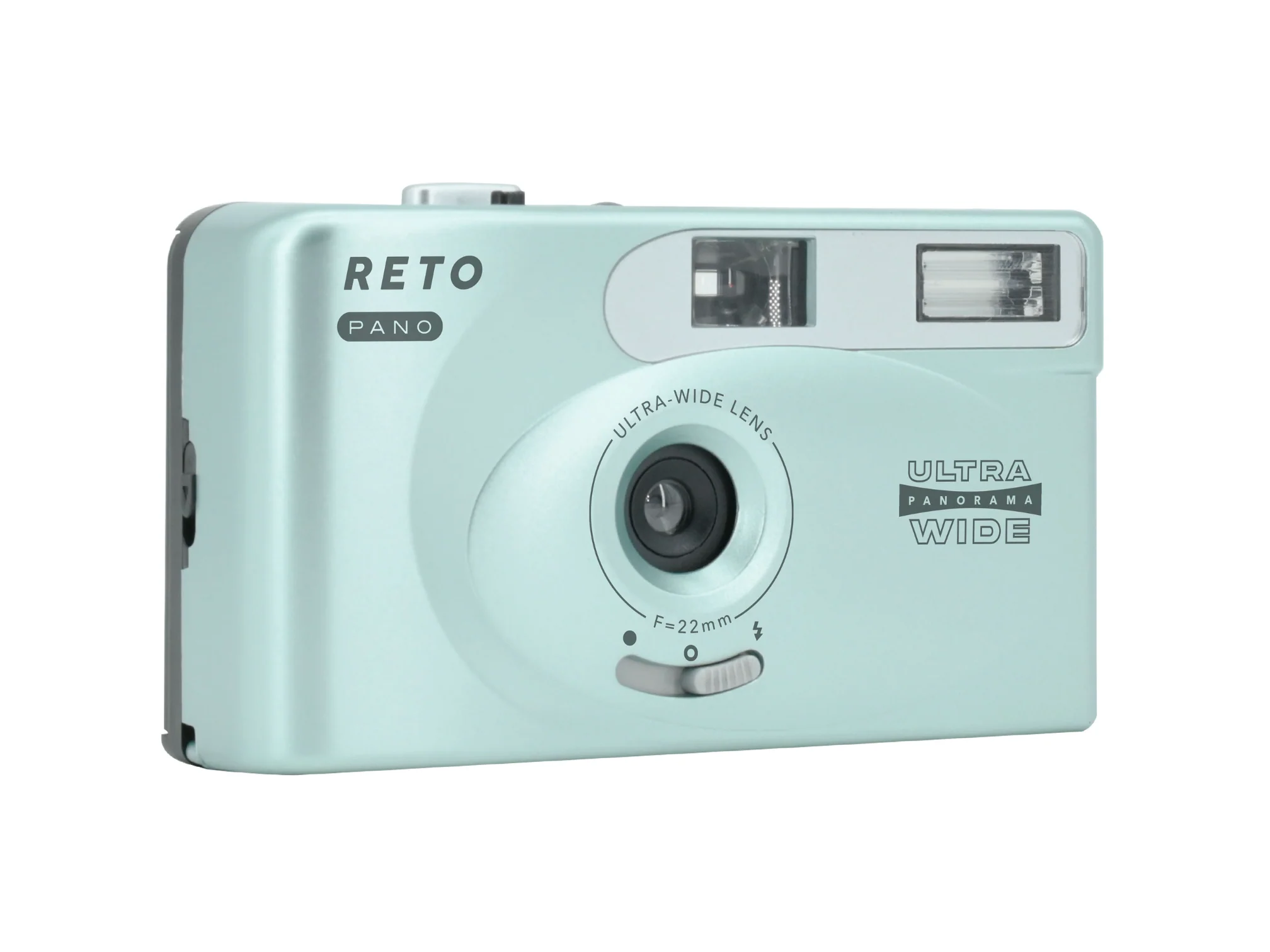 (レト・パノ) RETO PANO 35mmフィルムカメラ 【メタリックミント】広角22ｍｍレンズ搭載