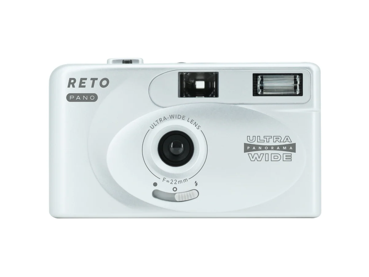 (レト・パノ) RETO PANO 35mmフィルムカメラ 【メタリックシルバー】広角22ｍｍレンズ搭載
