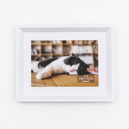 (ナカバヤシ) Nakabayashi 木製写真額 2L判  ホワイト F-SW-118-W