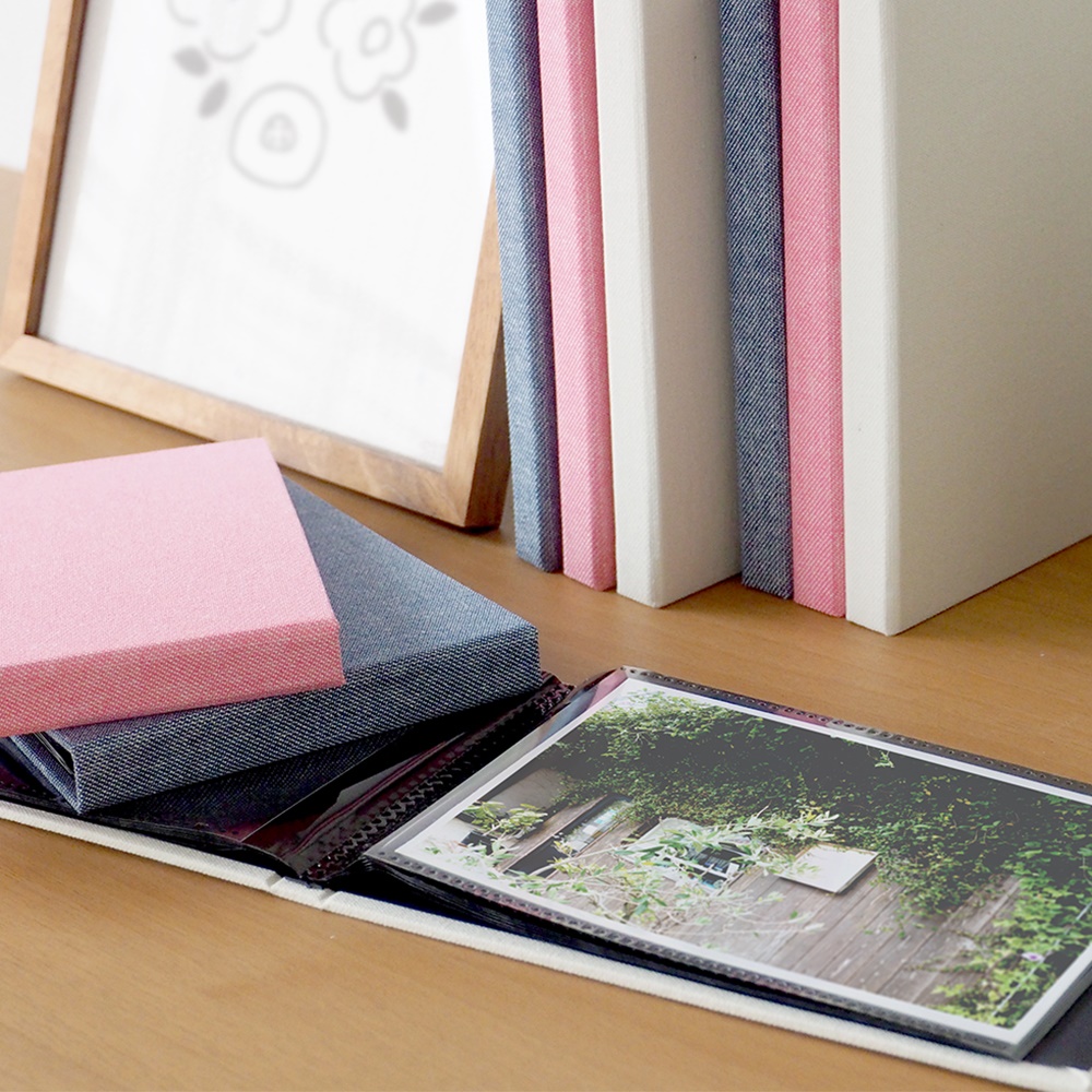 (ナカバヤシ) Nakabayashi コット／黒台紙フォトアルバム／L判ヨコ24枚 各色