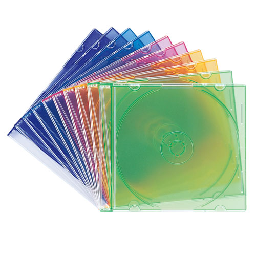 (ｻﾝﾜｻﾌﾟﾗｲ)SANWASUPPLY　FCD-PU10MXNBlu-ray・DVD・CDケース（スリムタイプ・10枚セット・5色ミックス）