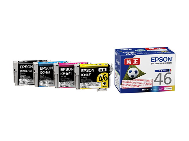(エプソン)　EPSON　IC46A1　カラリオシリーズ用インクカートリツジ（サッカーボール）各色
