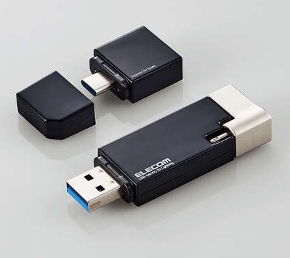 (エレコム）elecom Lightningコネクタ搭載USB3.2 Gen1メモリ　ブラック