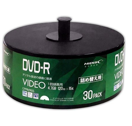 (ハイディスク)HIDISC 録画用DVD-R VVVDR12JP30SB  1-16倍速対応