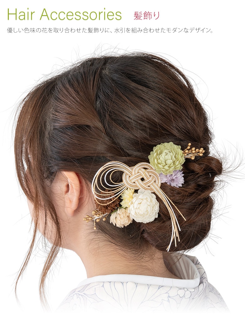 （加藤）KATO 480-2511 髪飾りセット 白 小花 4本組