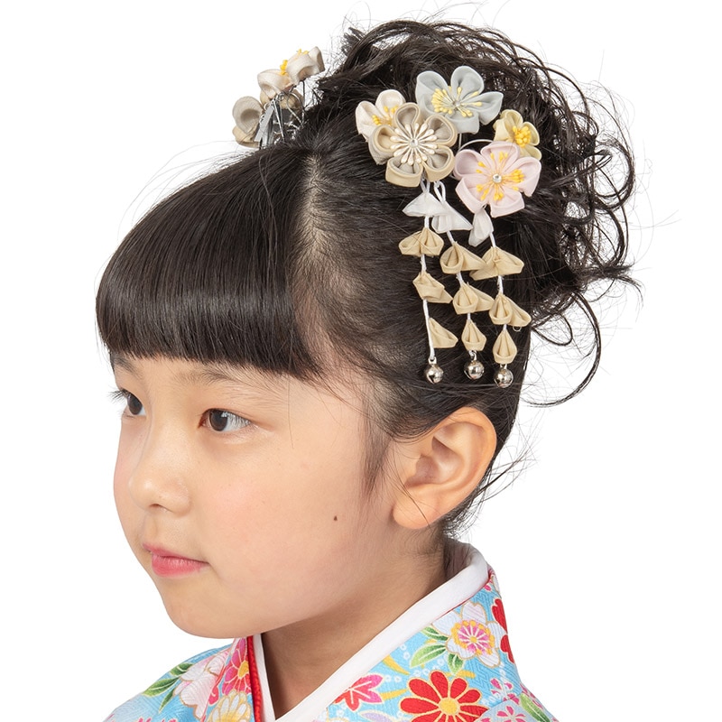（加藤商店）KATO 480-3005 髪飾りセット 薄茶/ピンク 梅