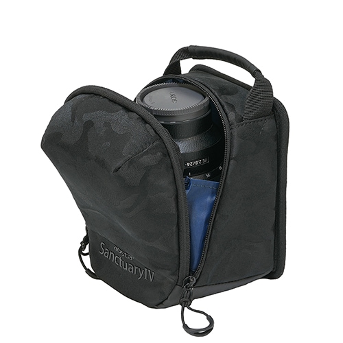 (ケンコートキナー）KenkoTokinaアオスタ サンクチュアリIV レンズバッグ Mサイズ ブラックカモフラージュ