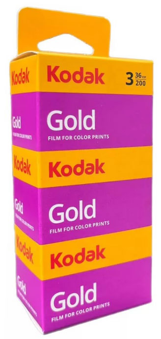 (コダック) Kodak ゴールド 200 36枚撮り カラーフィルム 英文パッケージ 3本パック［海外輸入］