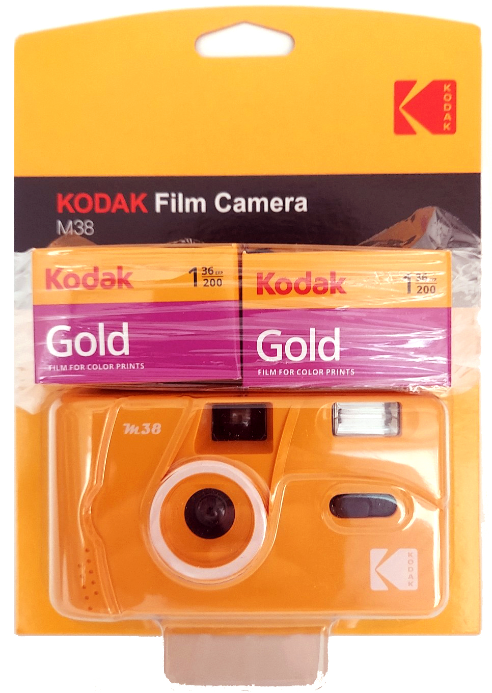 (コダック)Kodak　M38 フィルムカメラ イエロー フイルム2本セット