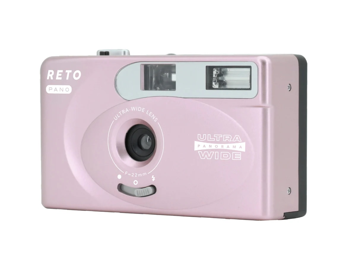 (レト・パノ) RETO PANO 35mmフィルムカメラ 【メタリックピンク】広角22ｍｍレンズ搭載