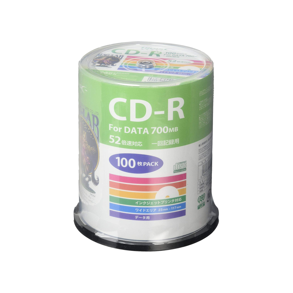 (ハイディスク)HIDISK データ用CD-R ホワイト ［100枚 /700MB /インクジェットプリンター対応］ HDCR80GP100
