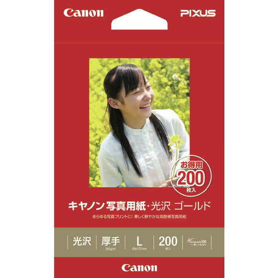 (キヤノン)　Canon　GL-101L200　写真用紙・光沢ゴールド　L判　200枚