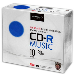 （ハイディスク）HIDISCTYCR80YMP10SC　音楽用CD-R　10枚　　　　