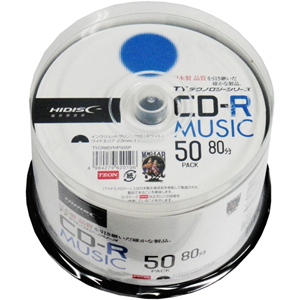（ハイディスク）HIDISCTYCR80YMP50SP　音楽用CD-R　50枚　　　　