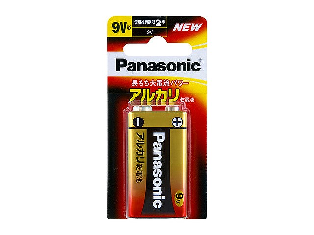 （パナソニック）Panasonic  アルカリ乾電池 9V形 1本  6LR61XJ/1B