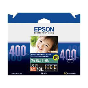 (エプソン)EPSONKL400PSKR写真用紙（光沢）L判400枚