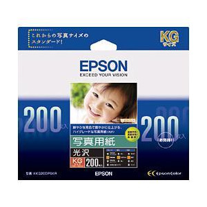 (エプソン)EPSONKKG200PSKR写真用紙（光沢）KG200枚