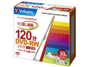 （三菱化学メディア）MITSUBISHI バーベイタム VHW12ＮP10V1　録画用DVDーRW　10枚　