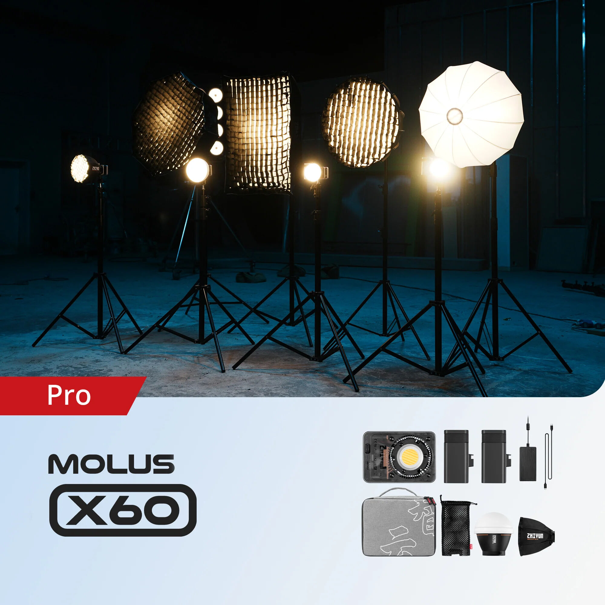 (ジーウン) ZHIYUN LEDライト MOLUS X60 PRO COB Light